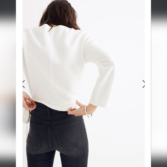 Texture & Thread Wrap Top, White Small - Picture 5 of 11